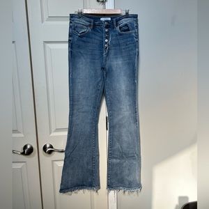 Flying Monkey Button Front Flared Jeans Size 30